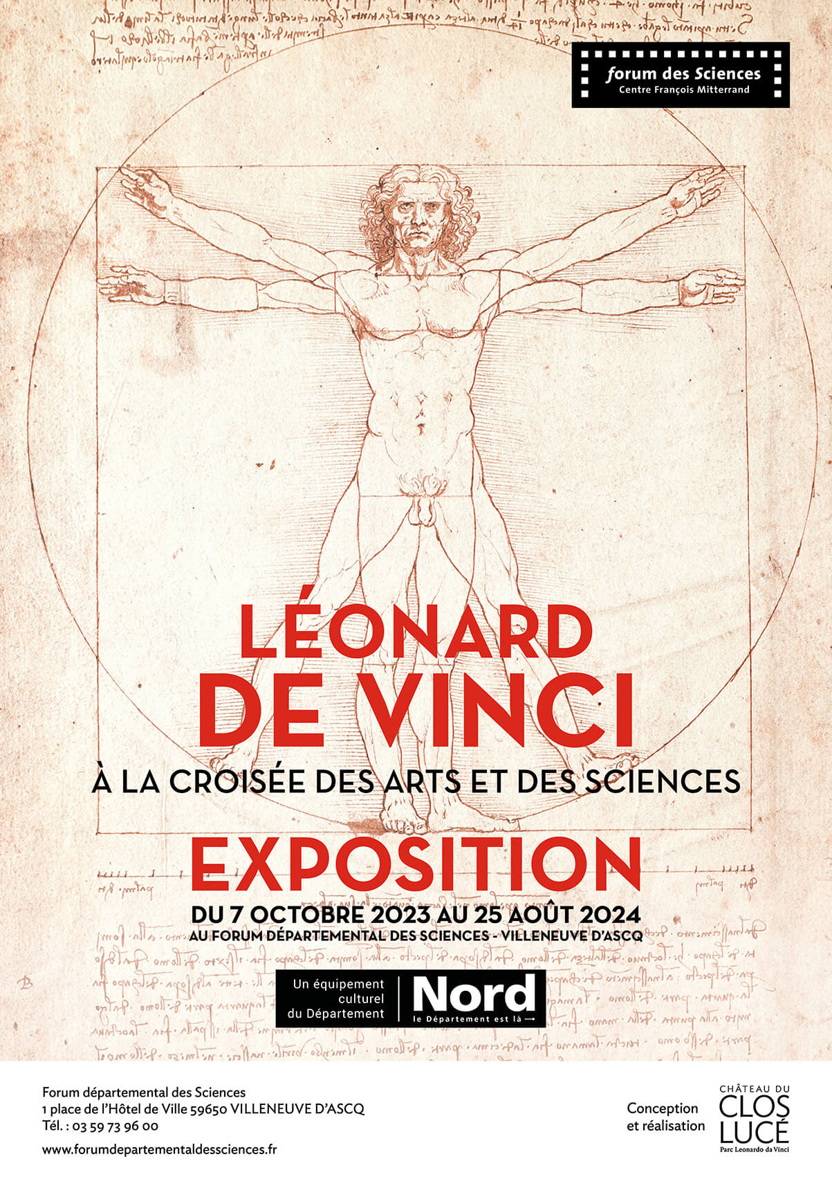 Exposition - Léonard de Vinci, à la croisée des Arts et des Sciences - Sorties culturelles à Lille